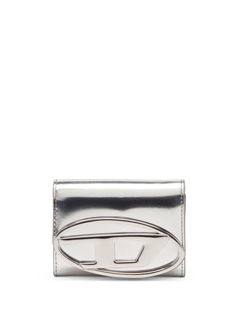 Diesel 1dr metallic-effect cardholder - Silver von Diesel