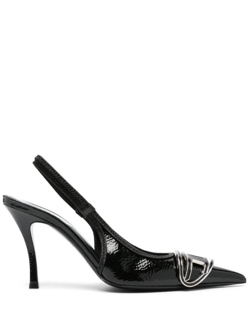 Diesel 95mm Décoletté slingback pumps - Black von Diesel