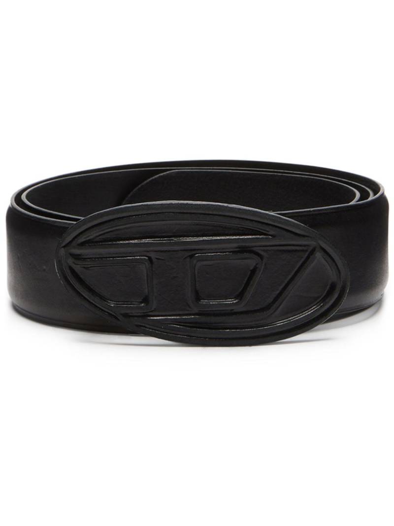 Diesel B-1DR Scratch leather belt - Black von Diesel