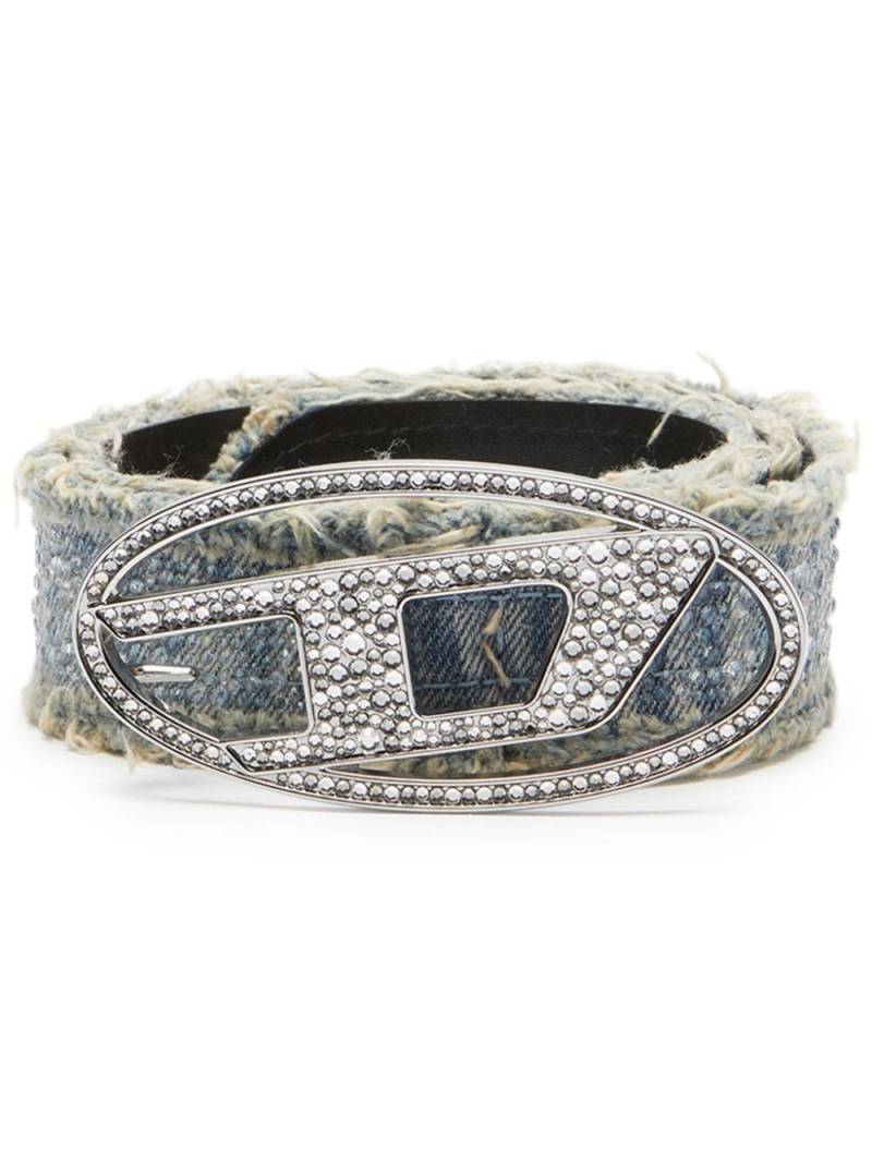 Diesel B-1DR crystal-embellished belt - Blue von Diesel