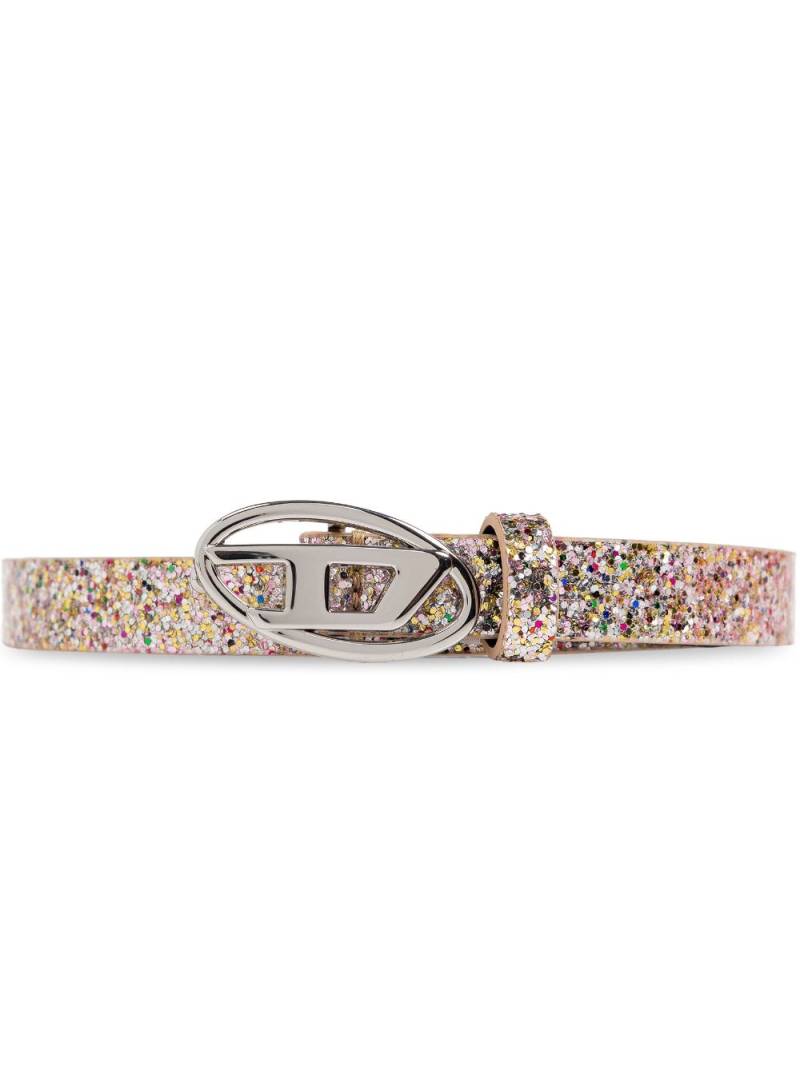 Diesel B-1dr logo-buckle belt - Pink von Diesel