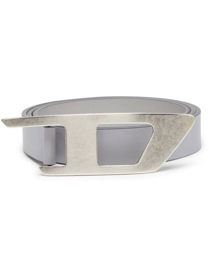 Diesel B-DLogo II leather belt - Grey von Diesel