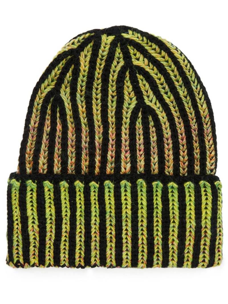 Diesel Birby ribbed-knit beanie - Green von Diesel