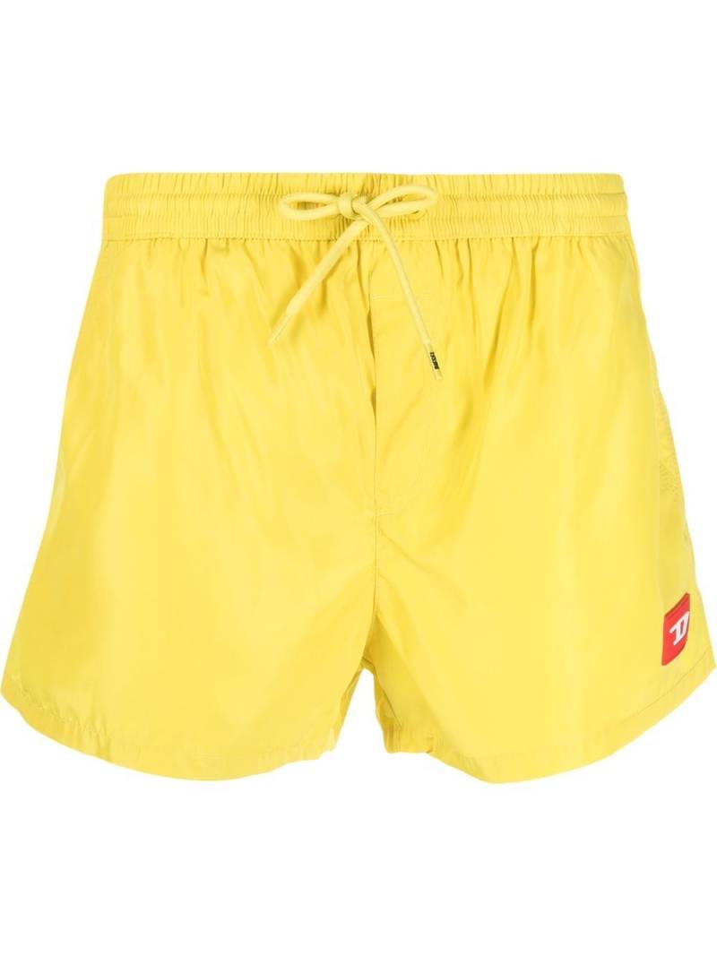 Diesel Cay Bay logo-patch swim shorts - Yellow von Diesel