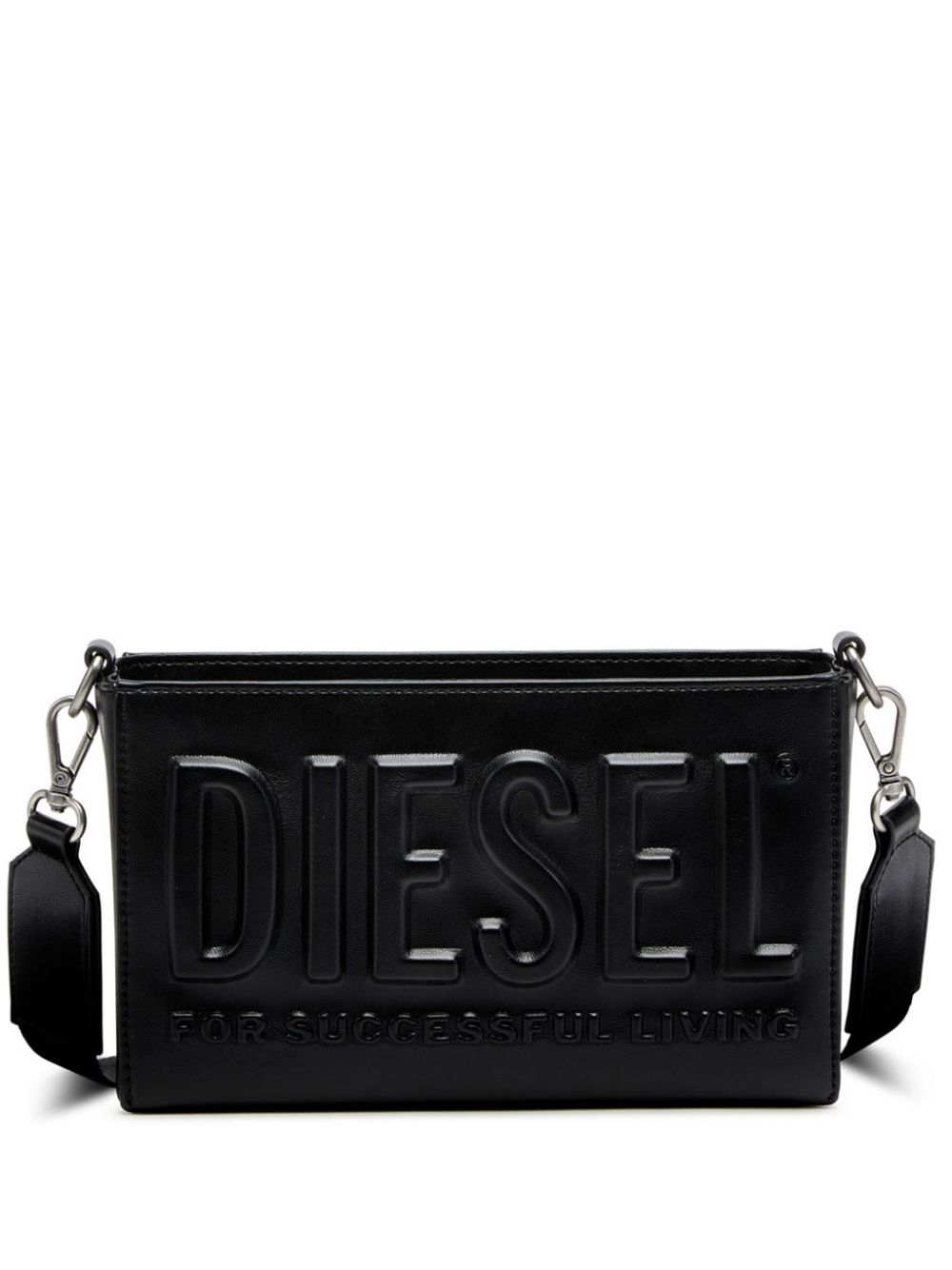 Diesel DSL 3D logo-embossed shoulder bag - Black von Diesel