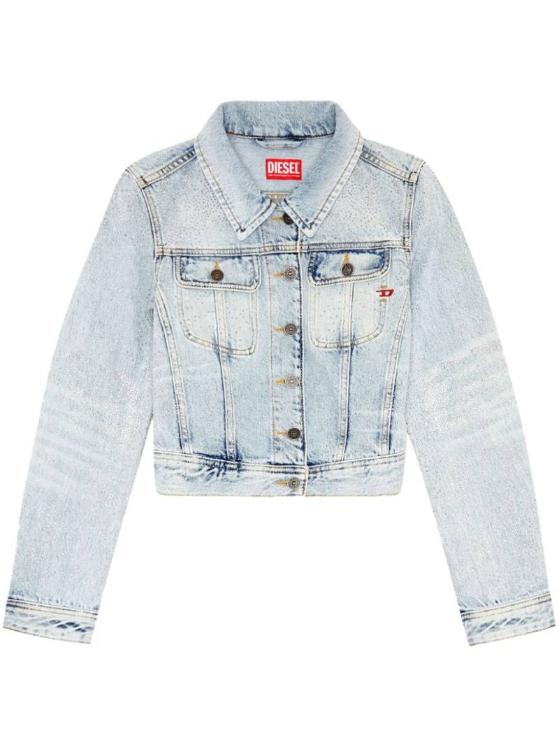 Diesel De-Slimmy-S cropped denim jacket - Blue von Diesel