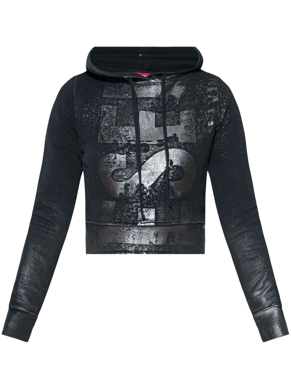 Diesel F-Slimmy logo-print hoodie - Black von Diesel