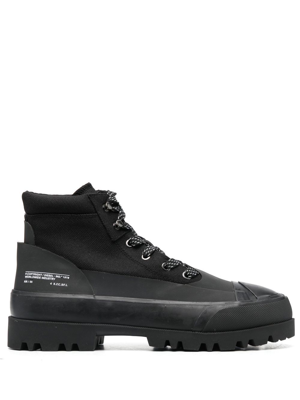 Diesel Hiko hybrid lace-up boots - Black von Diesel