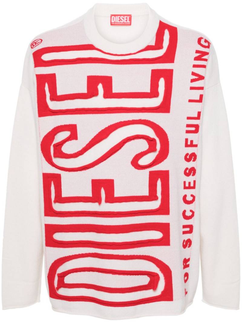 Diesel K-Floyd logo wool jumper - White von Diesel