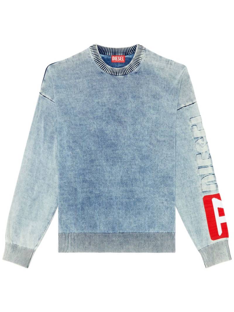 Diesel K-Zeros logo-jacquard sweatshirt - Blue von Diesel