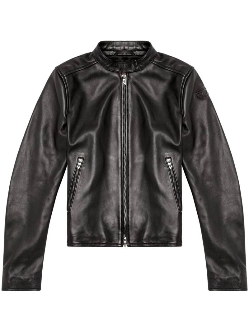 Diesel L-Ayla leather biker jacket - Black von Diesel