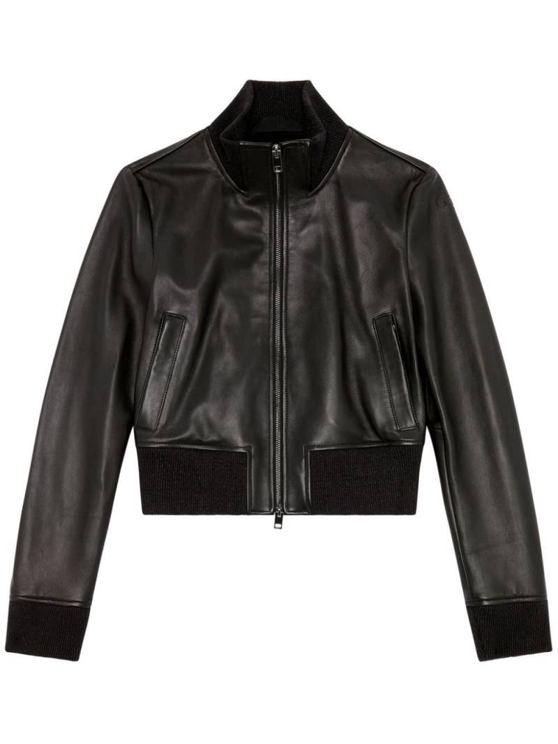 Diesel L-Hung logo-embossed leather jacket - Black von Diesel