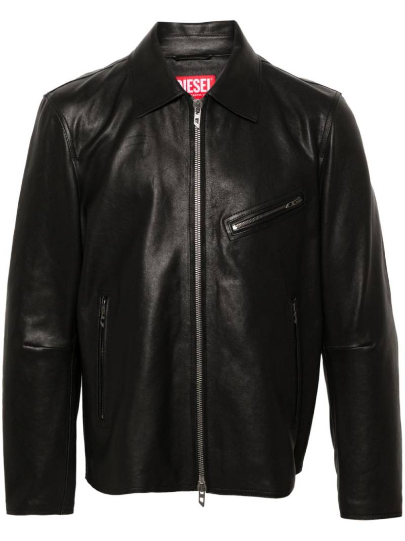 Diesel L-Korn leather jacket - Black von Diesel