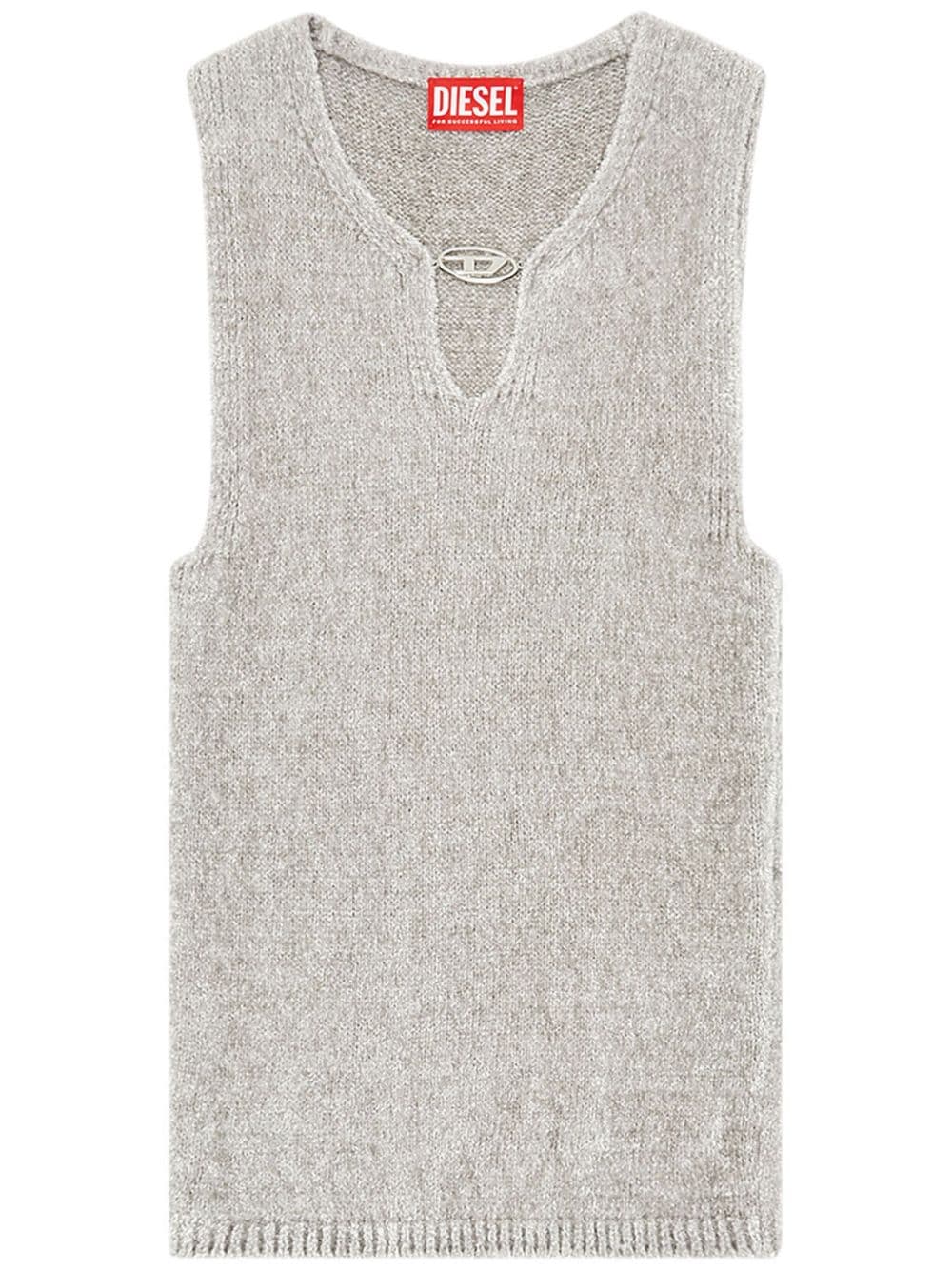 Diesel M-Cherry chenille tank top - Grey von Diesel