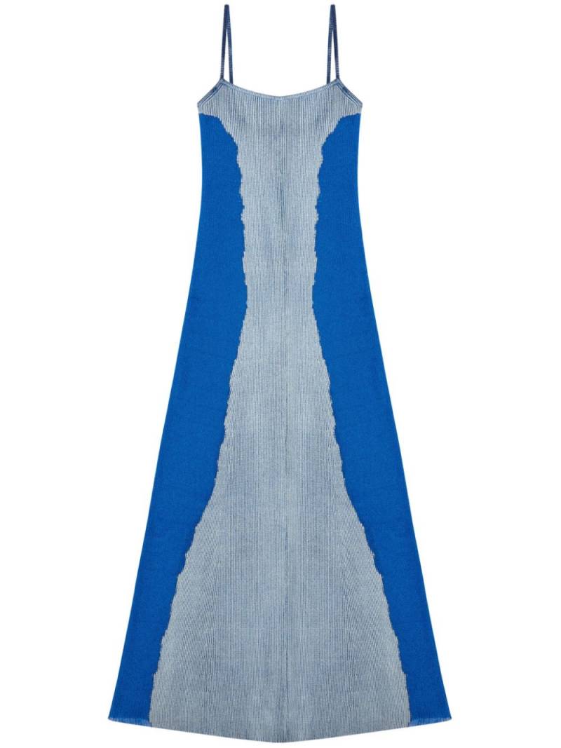 Diesel M-Edaglia ribbed maxi dress - Blue von Diesel