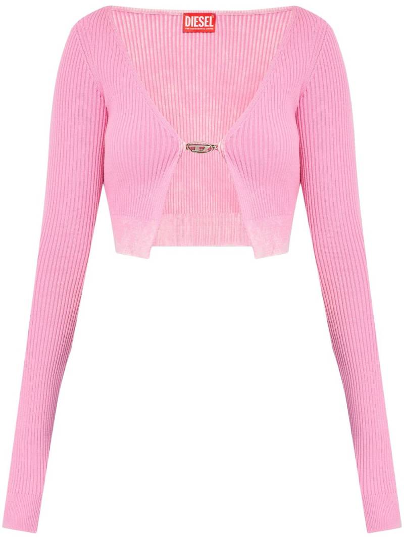 Diesel M-Latina ribbed cotton crop top - Pink von Diesel