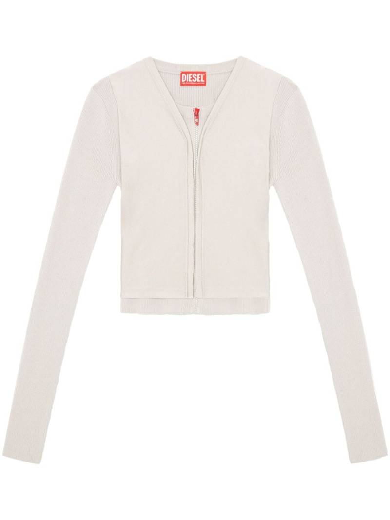 Diesel M-Ros zipped cardigan - Neutrals von Diesel