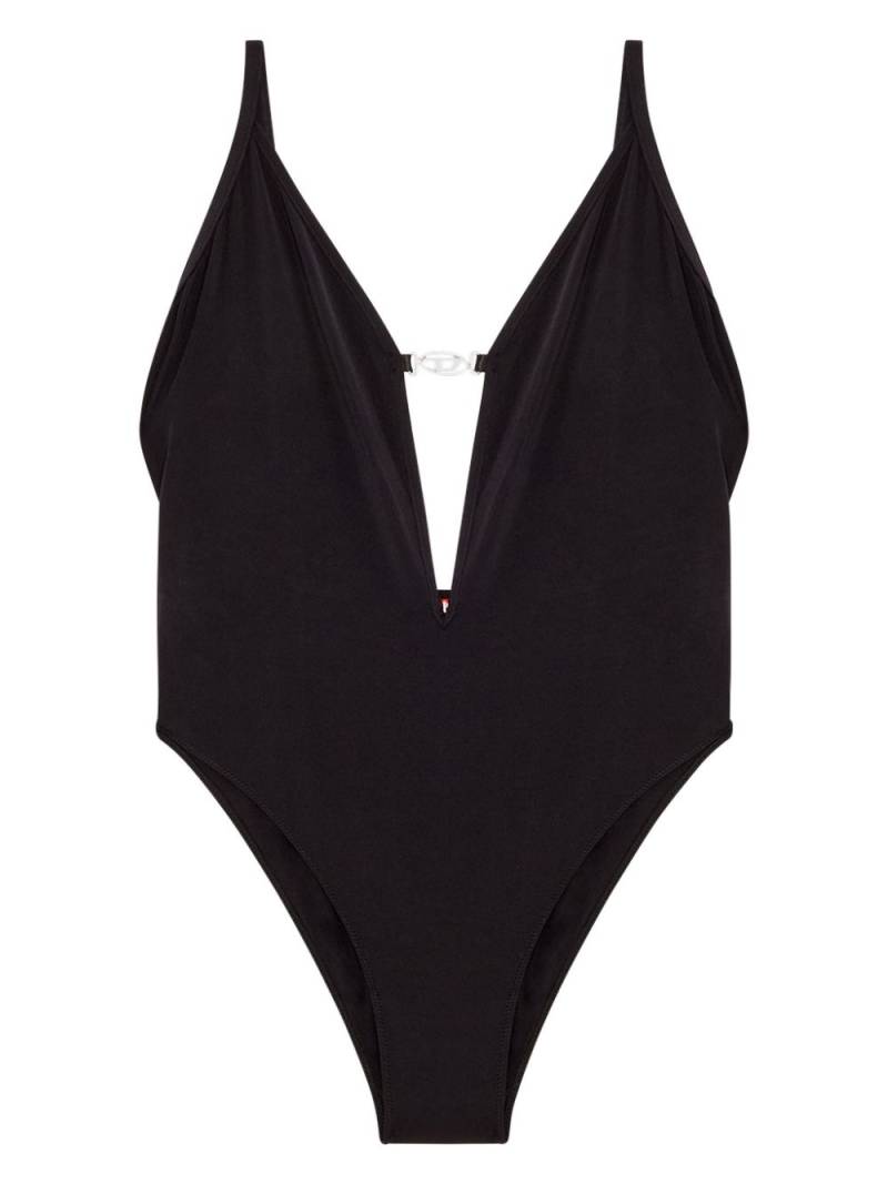 Diesel Oval D-plaque jersey bodysuit - Black von Diesel