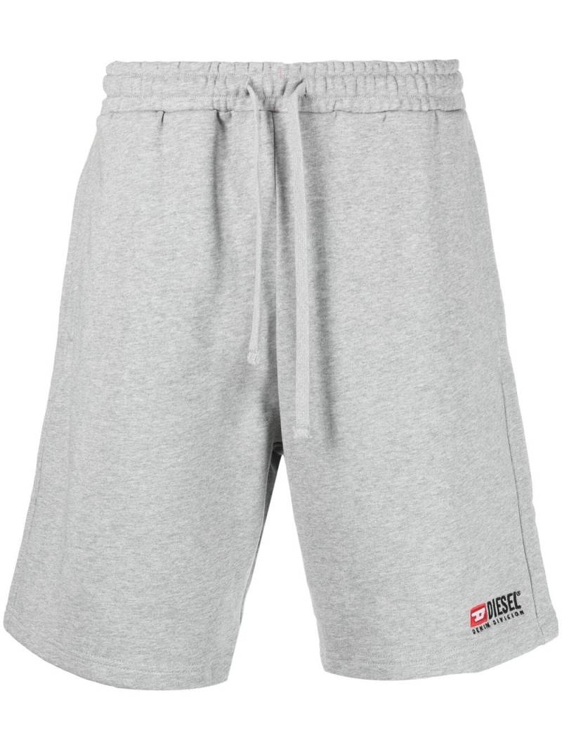 Diesel P-Crown-Div logo-embroidered track shorts - Grey von Diesel