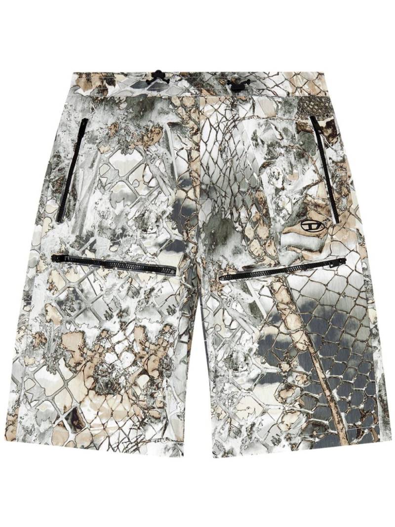 Diesel P-Mckell graphic-print shorts - Grey von Diesel