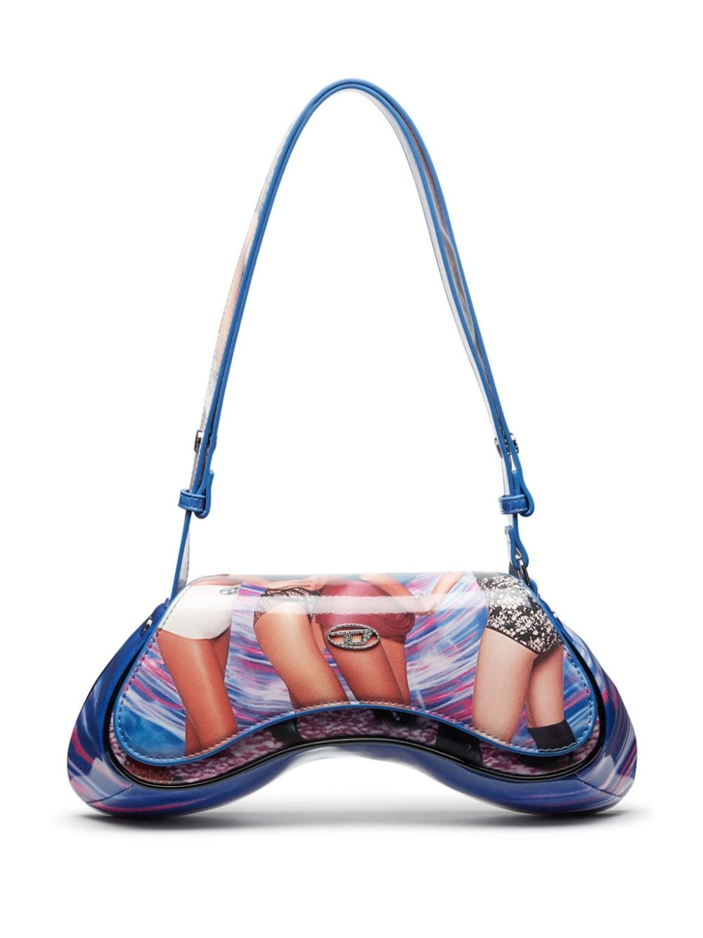 Diesel Play Crossbody printed shoulder bag - Blue von Diesel