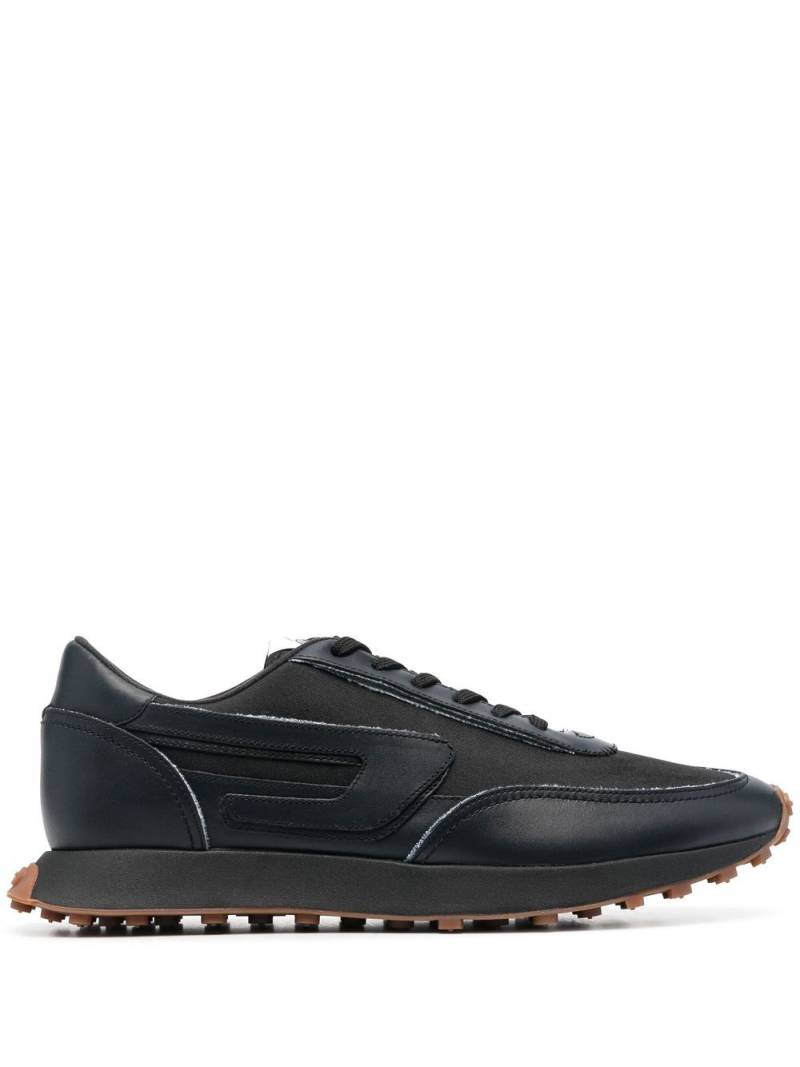 Diesel Racer denim-trim leather sneakers - Black von Diesel