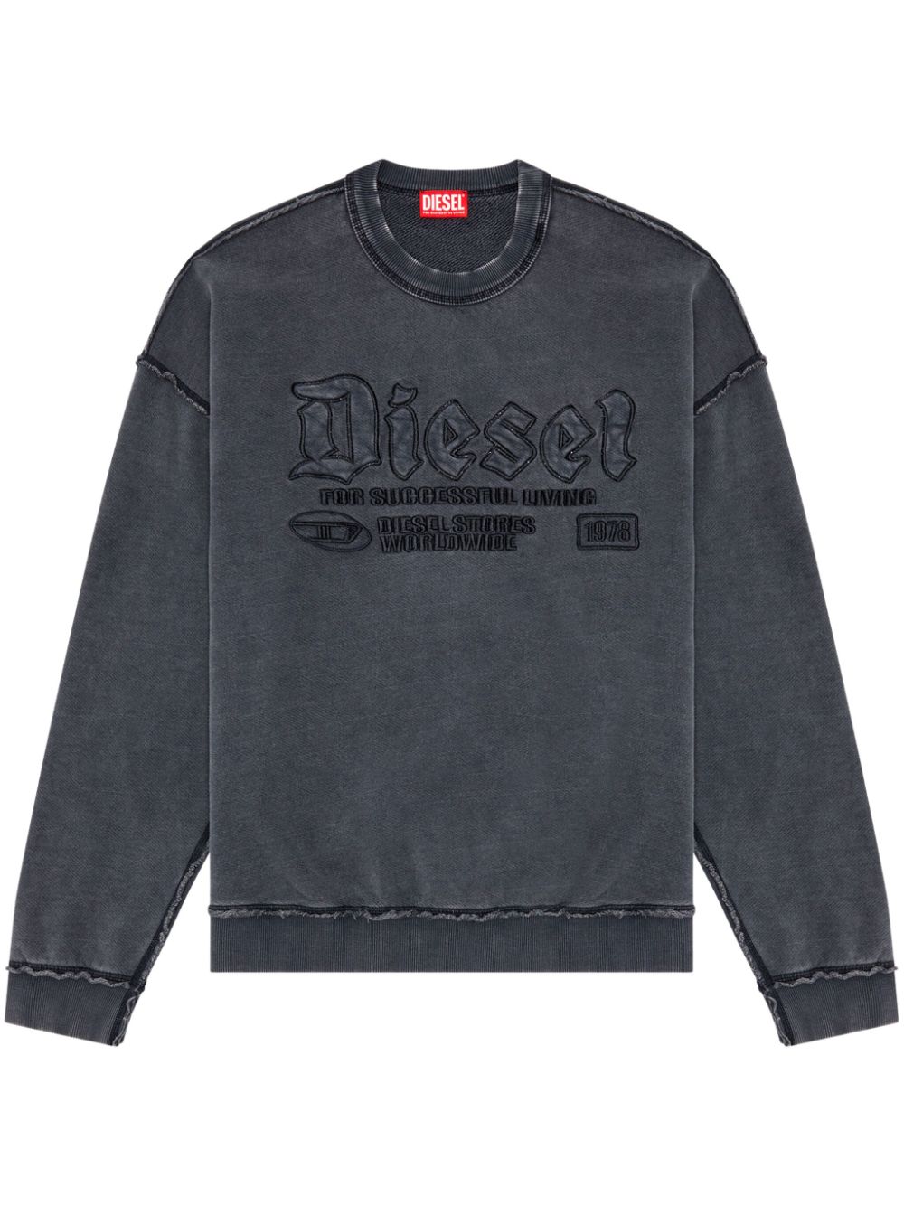Diesel S-Boxt-Div cotton sweatshirt - Grey von Diesel