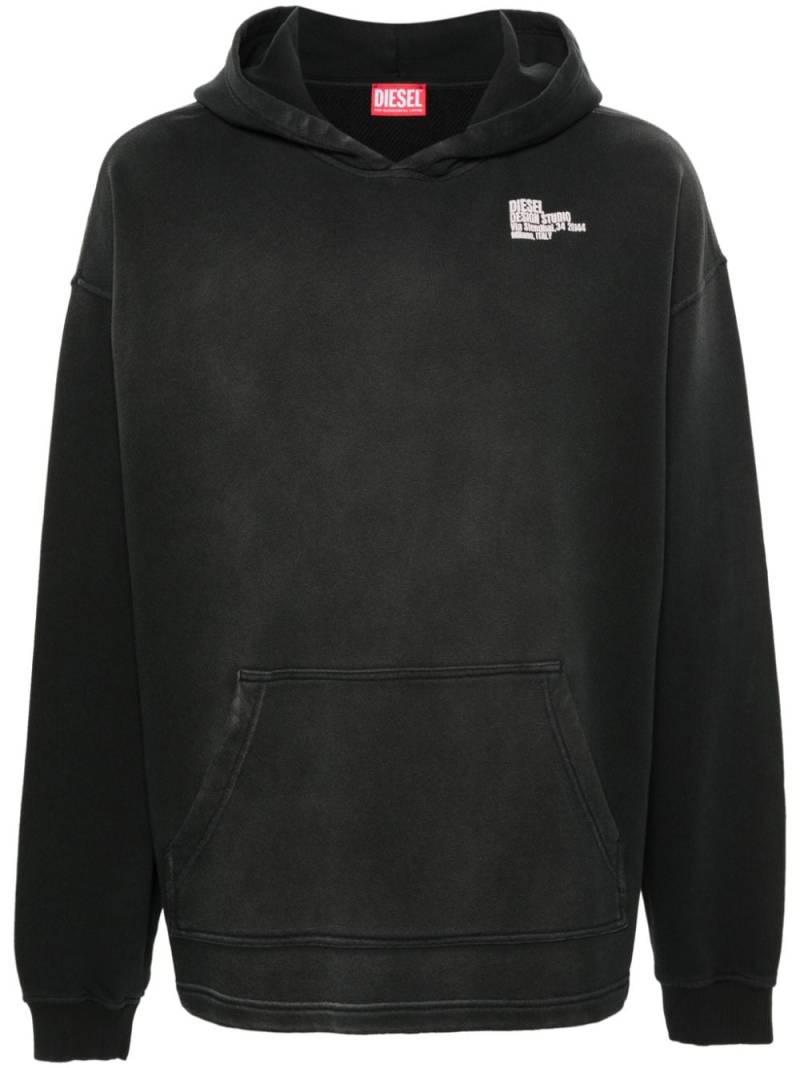 Diesel S-Bunt cotton hoodie - Black von Diesel