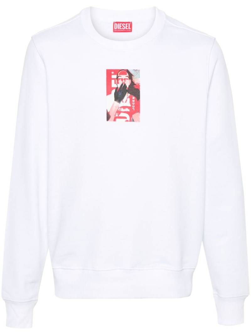 Diesel S-Ginn-N1 cotton sweatshirt - White von Diesel