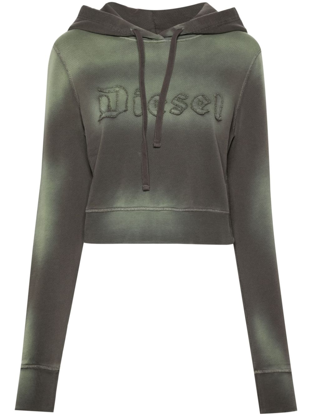 Diesel Slimmy cotton cropped hoodie - Green von Diesel