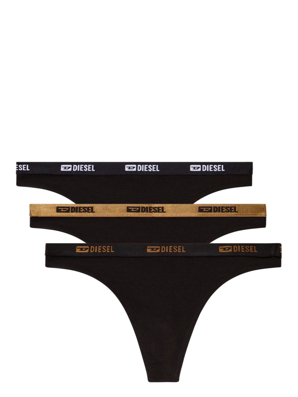 Diesel Stars thong (pack of three) - Black von Diesel