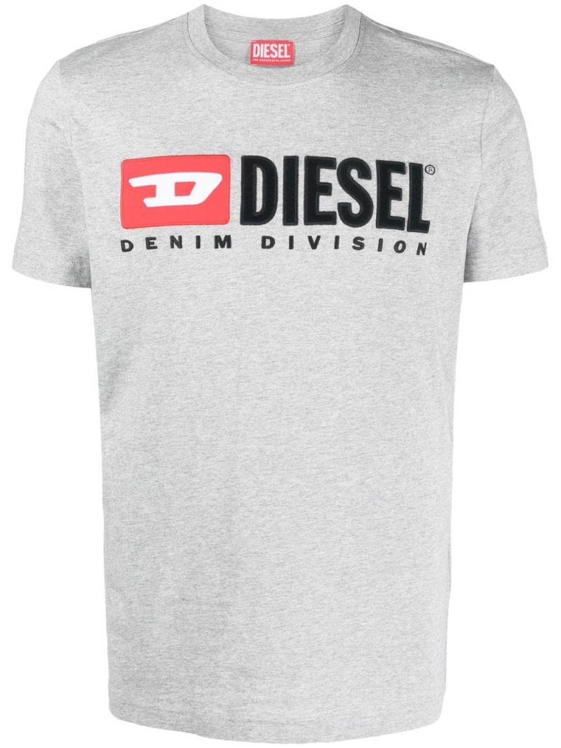 Diesel T-Diegor-Div logo-embroidered T-shirt - Grey von Diesel