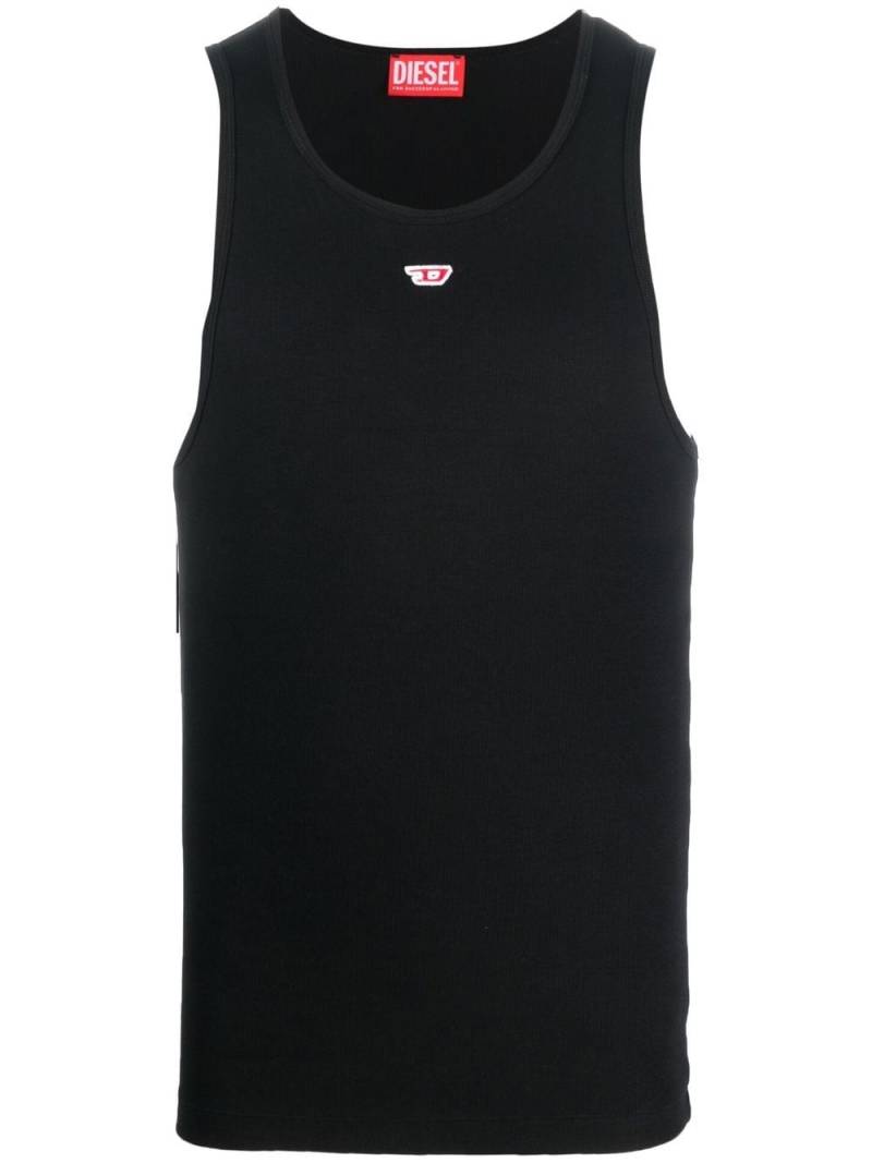 Diesel T-Lifty-D logo-embroidered tank top - Black von Diesel