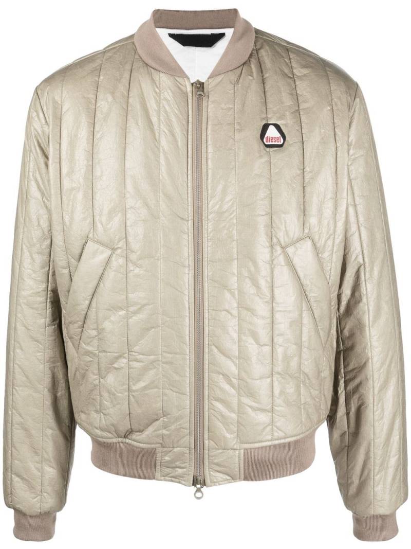 Diesel beige quilted bomber jacket - Neutrals von Diesel