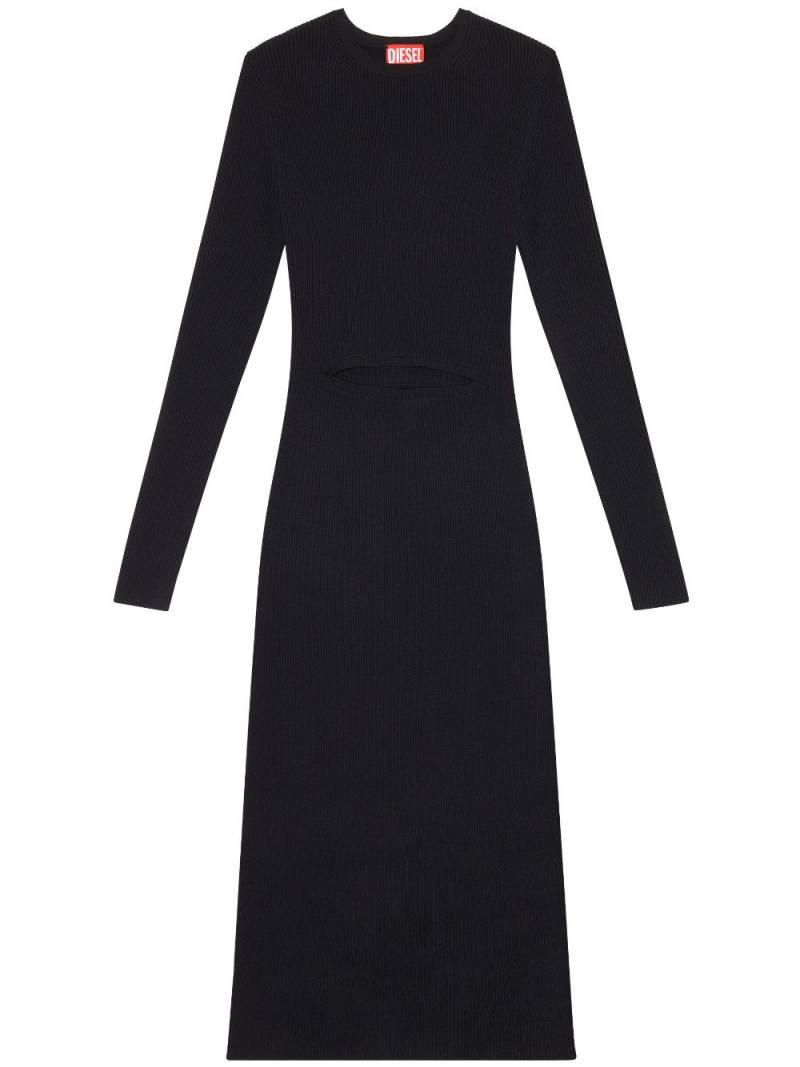 Diesel M-Pelagos cut-out detail midi dress - Black von Diesel