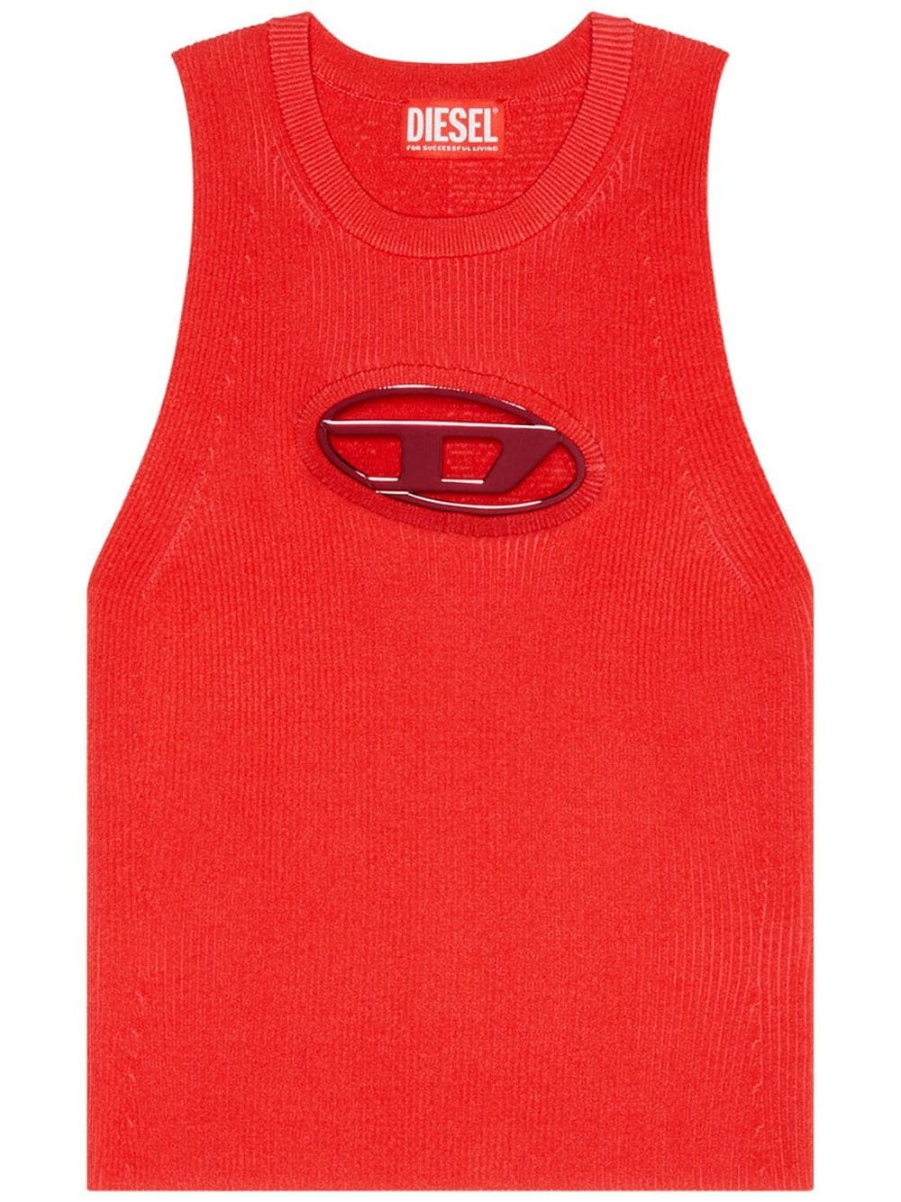 Diesel M-Onerva logo-plaque tank top - Red von Diesel