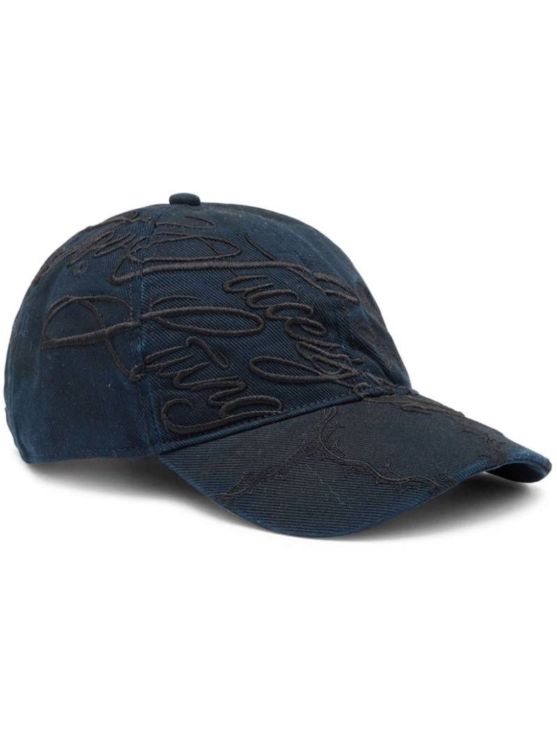 Diesel distressed-effect cotton cap - Black von Diesel