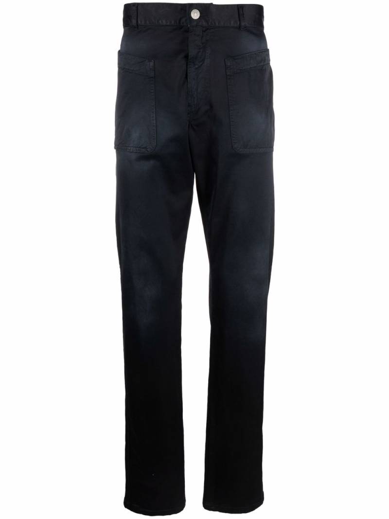 Diesel embroidered-logo slim-cut trousers - Blue von Diesel