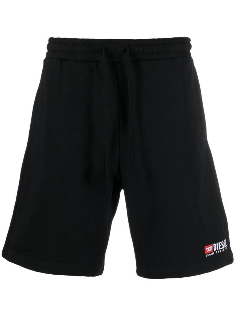 Diesel P-Crown-Div logo-embroidered track shorts - Black von Diesel