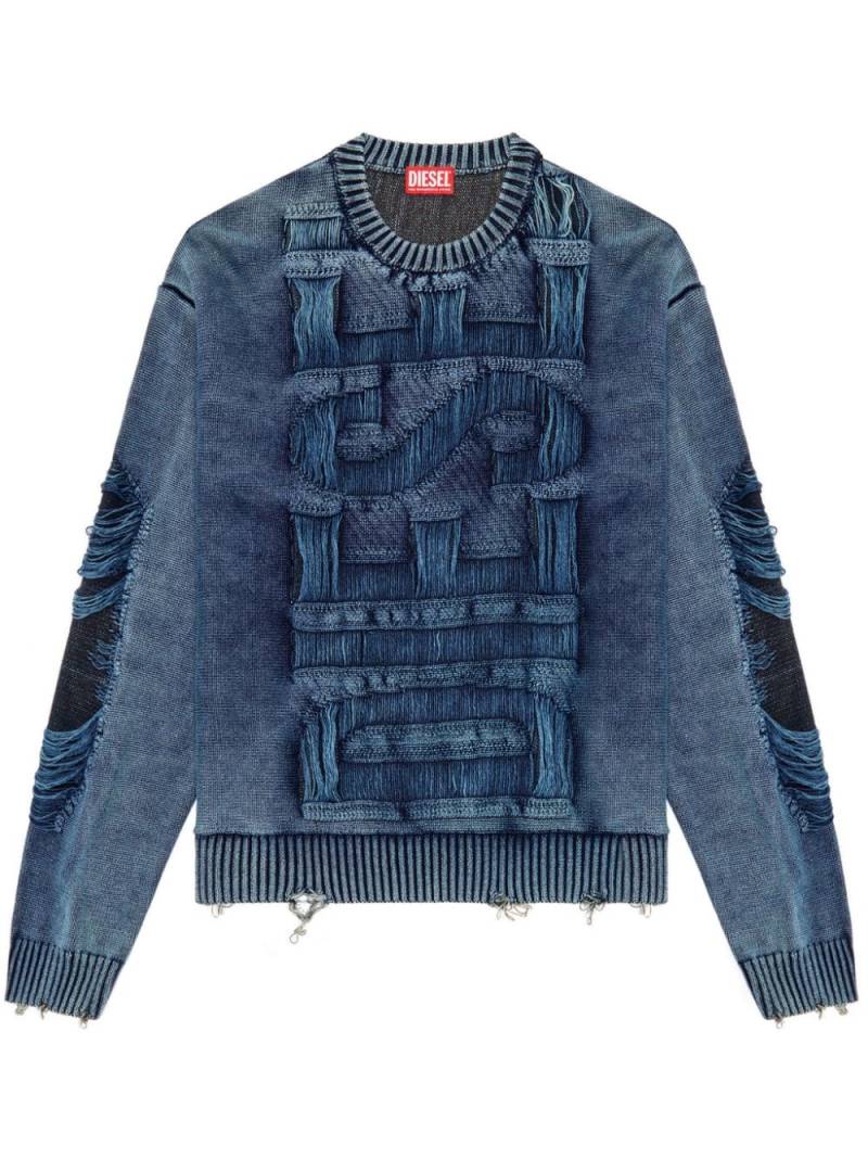 Diesel faded effect knitted jumper - Blue von Diesel