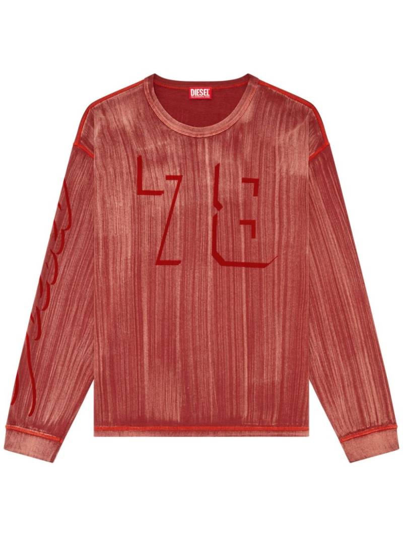 Diesel graphic-print cotton jumper - Red von Diesel