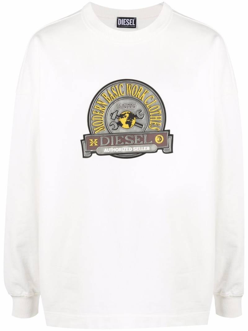 Diesel graphic-print cotton sweatshirt - White von Diesel