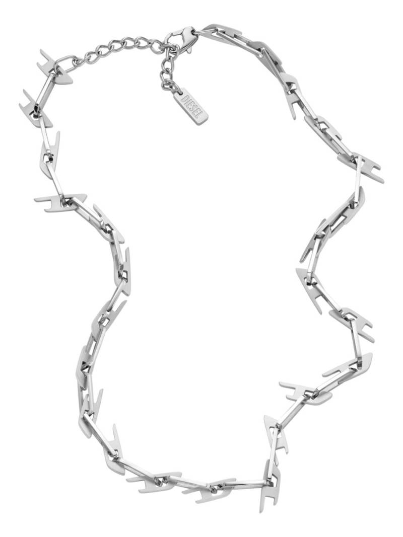 Diesel interlocking D logo necklace - Silver von Diesel