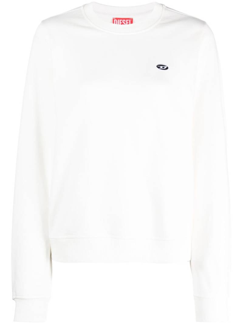 Diesel logo-embroidered cotton sweatshirt - White von Diesel