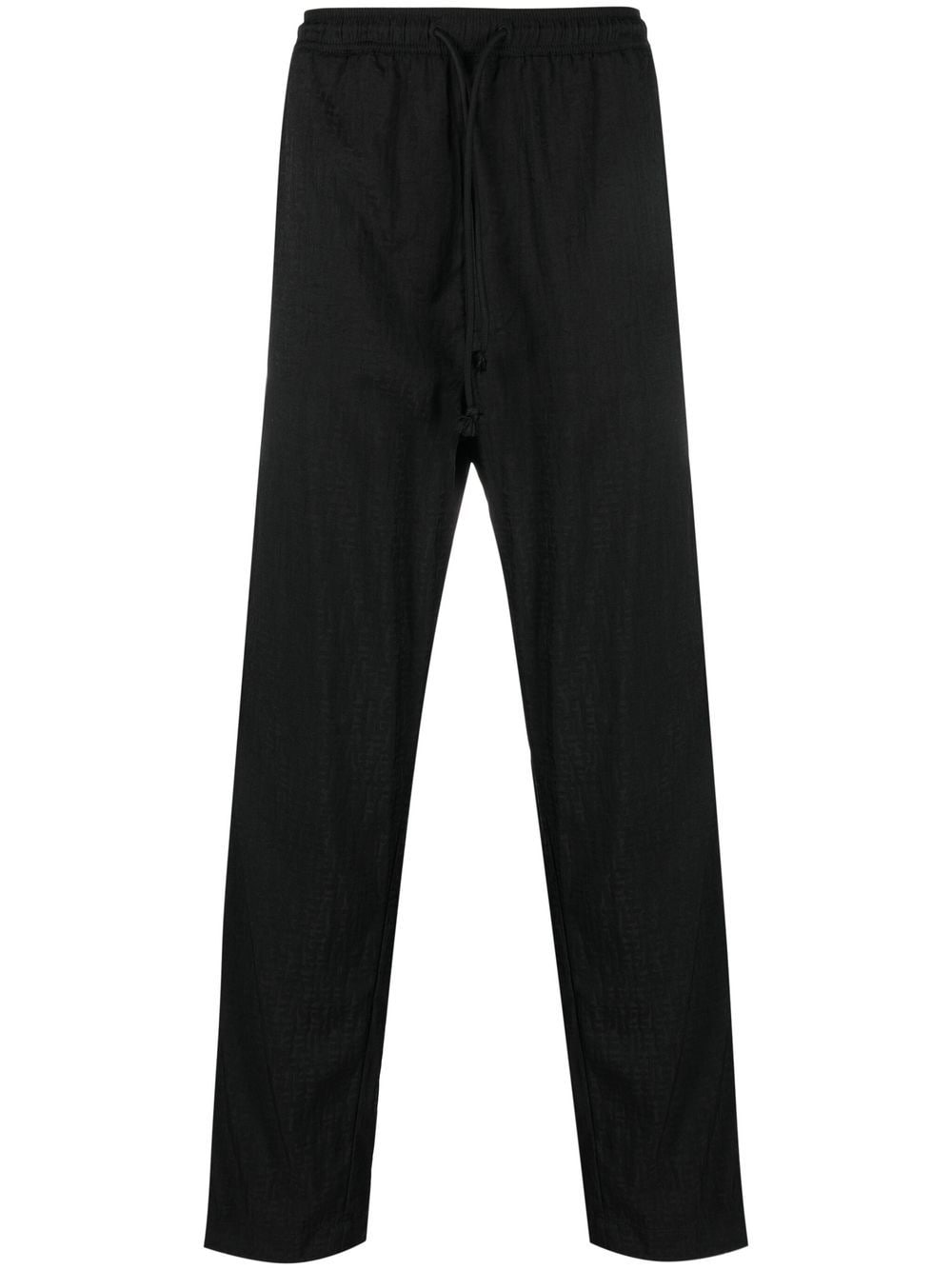 Diesel logo-jacquard straight-leg trousers - Black von Diesel