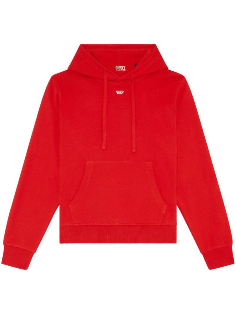 Diesel S-Ginn-Hood-D logo-appliqué hoodie - Red von Diesel