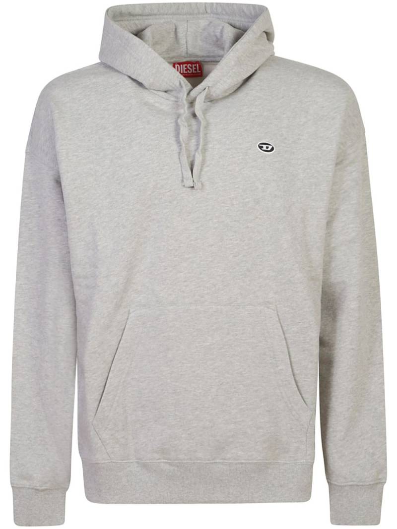 Diesel logo patch drawstring hoodie - Grey von Diesel