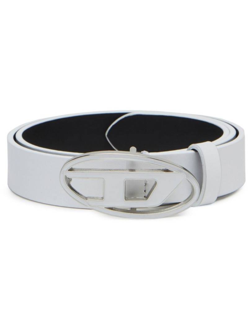 Diesel 1DR logo-buckle leather belt - White von Diesel