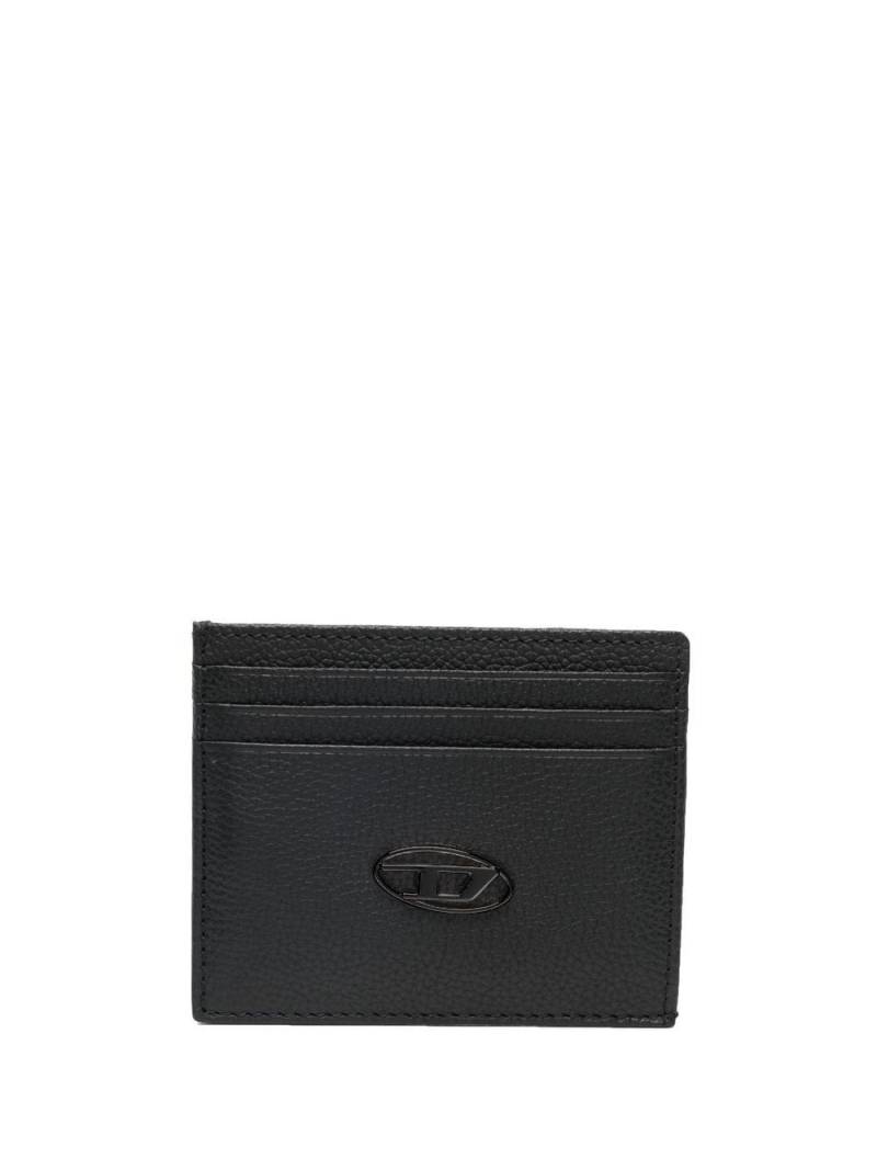 Diesel logo-plaque leather cardholder - Black von Diesel