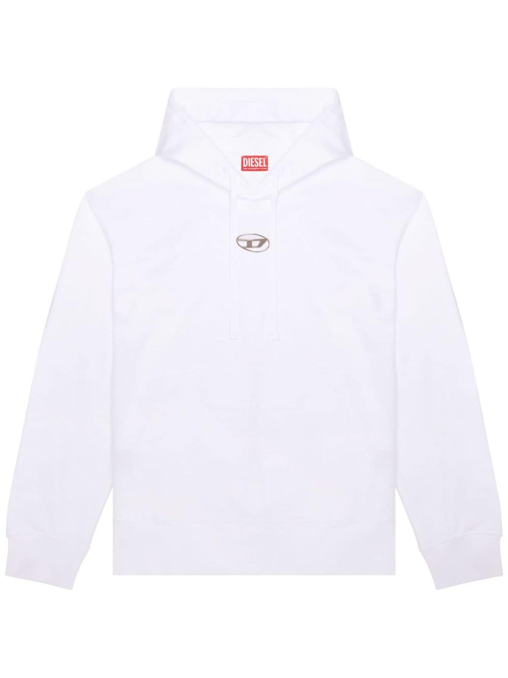 Diesel S-Macs-Od cotton hoodie - White von Diesel